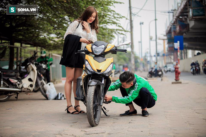 Đến ngày chụp kỷ yếu vẫn mặc áo nghề, sinh viên nghèo được tặng bộ ảnh ấn tượng - Ảnh 9. Thanh niên Grab chụp bộ ảnh theo phong cách... xanh chẳng giống ai 9