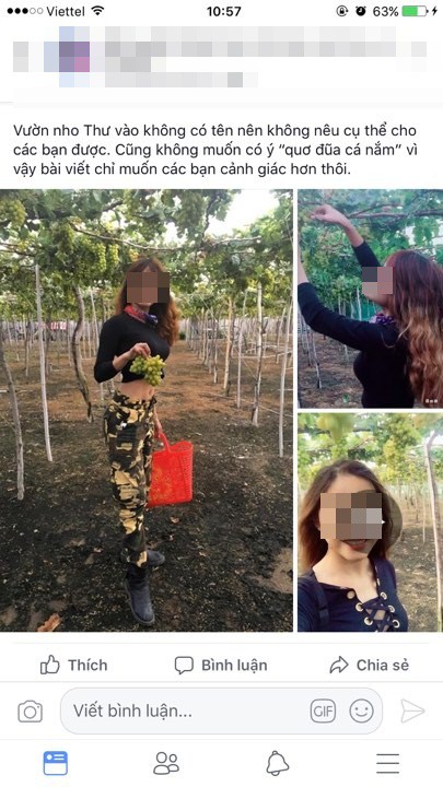 Nữ phượt thủ ngửa cổ ăn nho trên giàn, còn tố chủ vườn Ninh Thuận: Con gái chủ vườn tức giận lên tiếng! - Ảnh 1. Nữ phượt thủ ngửa cổ táp nho trên giàn, còn tố chủ vườn Ninh Thuận: Con gái chủ vườn tức giận lên tiếng! 1