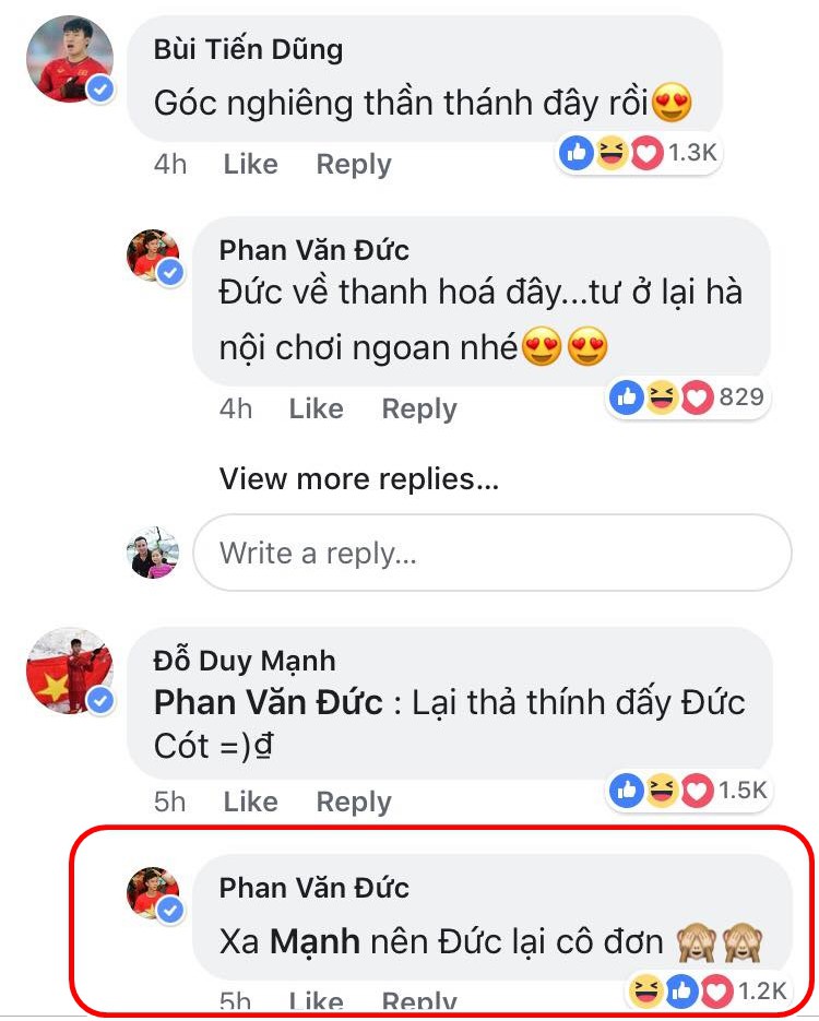 Phan Văn Đức thả thính Đỗ Duy Mạnh: Xa Mạnh nên Đức lại cô đơn - Ảnh 3. Phan Văn Đức 'thả thính' Đỗ Duy Mạnh: 'Xa Mạnh nên Đức lại cô đơn' 3
