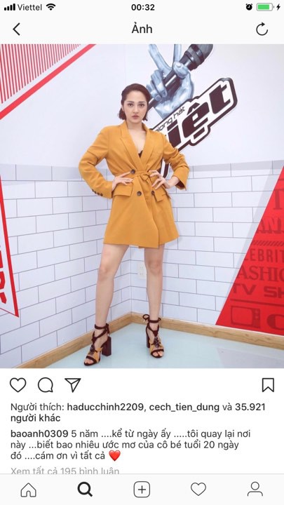 Bảo Anh là sao nữ duy nhất Bùi Tiến Dũng follow trên Instagram 4