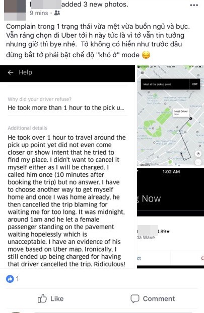 Uber liên tục bị phàn nàn trong những ngày cuối cùng trước khi sáp nhập Grab: Hủy chuyến, không cần khách, chỉ nhận tiền mặt! - Ảnh 7. Uber liên tục bị phàn nàn trong những ngày cuối cùng trước khi sáp nhập Grab: Hủy chuyến, không cần khách, chỉ nhận tiền mặt! 7
