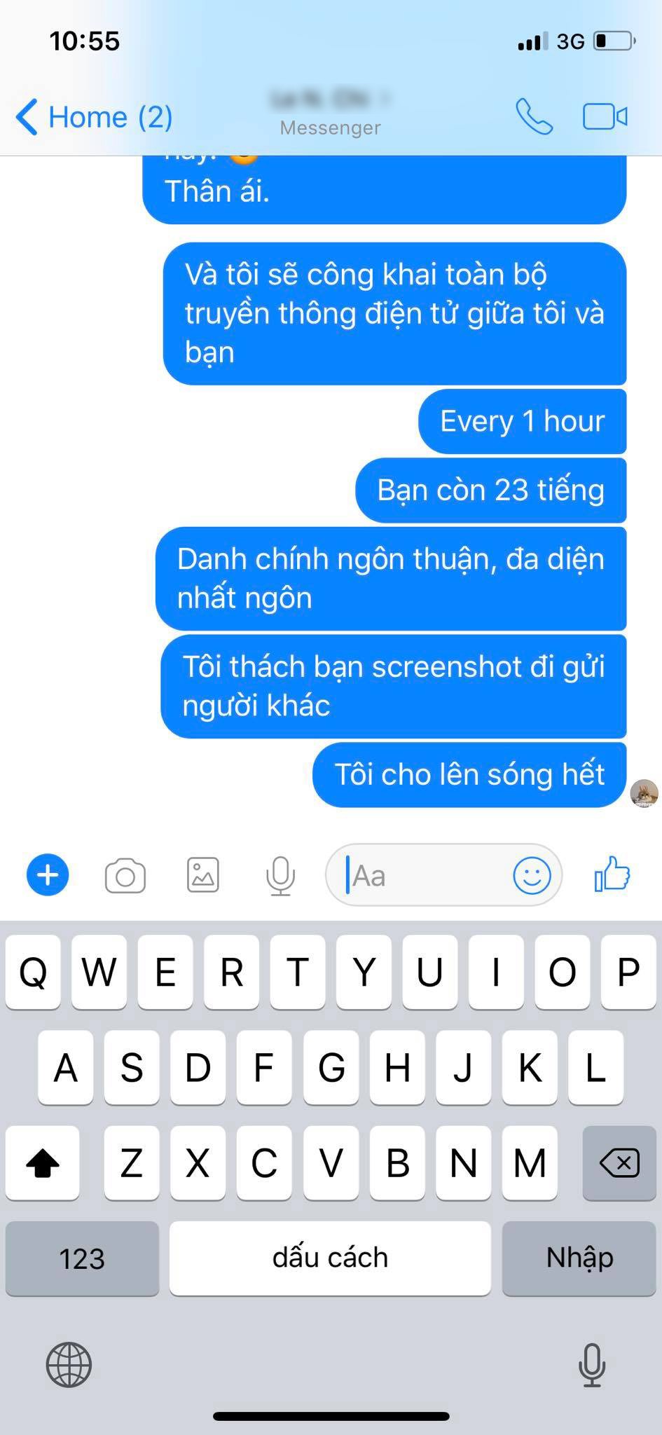 Rocker Nguyễn tung đoạn chat với admin HHSB thật: Chỉ trích và doạ trong 24h phải... giải quyết fanpage HHSB giả 3