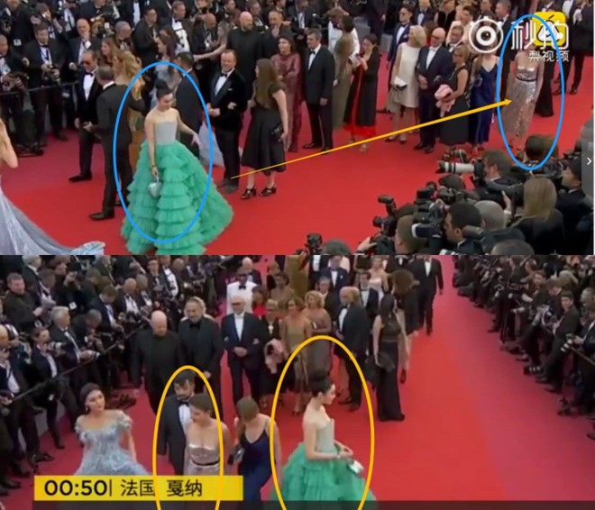 Giả vờ ngã, mặc Hoàng Bào và những trò lố của mỹ nhân Hoa ngữ trên thảm đỏ Cannes 2018 - Ảnh 3. Giả vờ ngã, mặc Hoàng Bào và những 'trò lố' của mỹ nhân Hoa ngữ trên thảm đỏ Cannes 2018 3