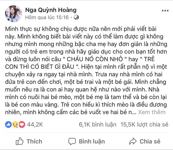 “Cháu nó còn nhỏ, biết gì đâu”: Câu nói dậy sóng mạng xã hội Việt, ai cũng muốn góp ý kiến - Ảnh 1. “Cháu nó còn nhỏ, biết gì đâu”: Câu nói dậy sóng mạng xã hội Việt, ai cũng muốn góp ý kiến 1