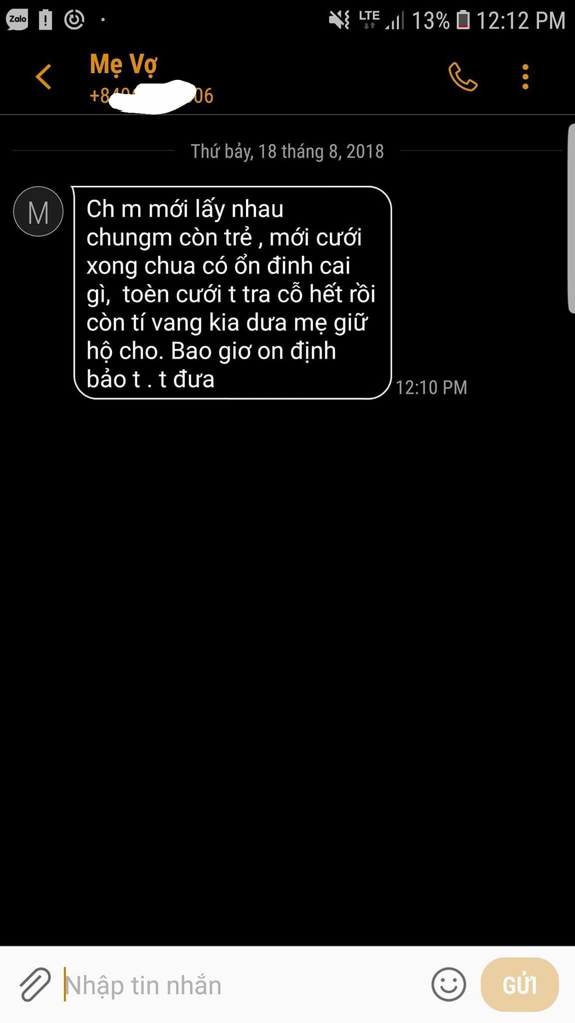 Mẹ vợ nhắn tin đòi giữ hộ vàng cưới sau nửa tháng ở rể, thanh niên bối rối đăng đàn hỏi xin lời khuyên - Ảnh 2. Mẹ vợ nhắn tin đòi giữ hộ vàng cưới sau nửa tháng ở rể, thanh niên bối rối đăng đàn hỏi xin lời khuyên 2