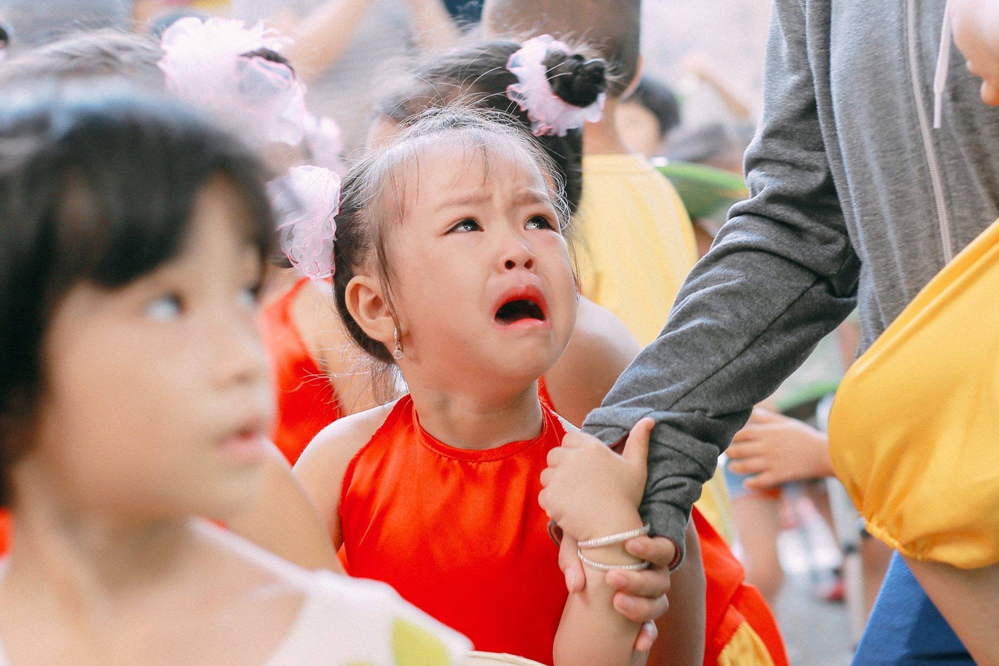 Chùm ảnh: Giọt nước mắt bỡ ngỡ và những biểu cảm khó đỡ của các em nhỏ trong ngày khai giảng 5