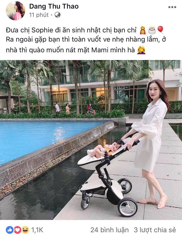 Đưa con gái đi ăn sinh nhật, Đặng Thu Thảo hé lộ sự khác nhau lúc ra ngoài và ở nhà của thiên thần nhỏ - Ảnh 1. Đưa con gái đi ăn sinh nhật, Đặng Thu Thảo hé lộ sự khác nhau lúc ra ngoài và ở nhà của thiên thần nhỏ 1