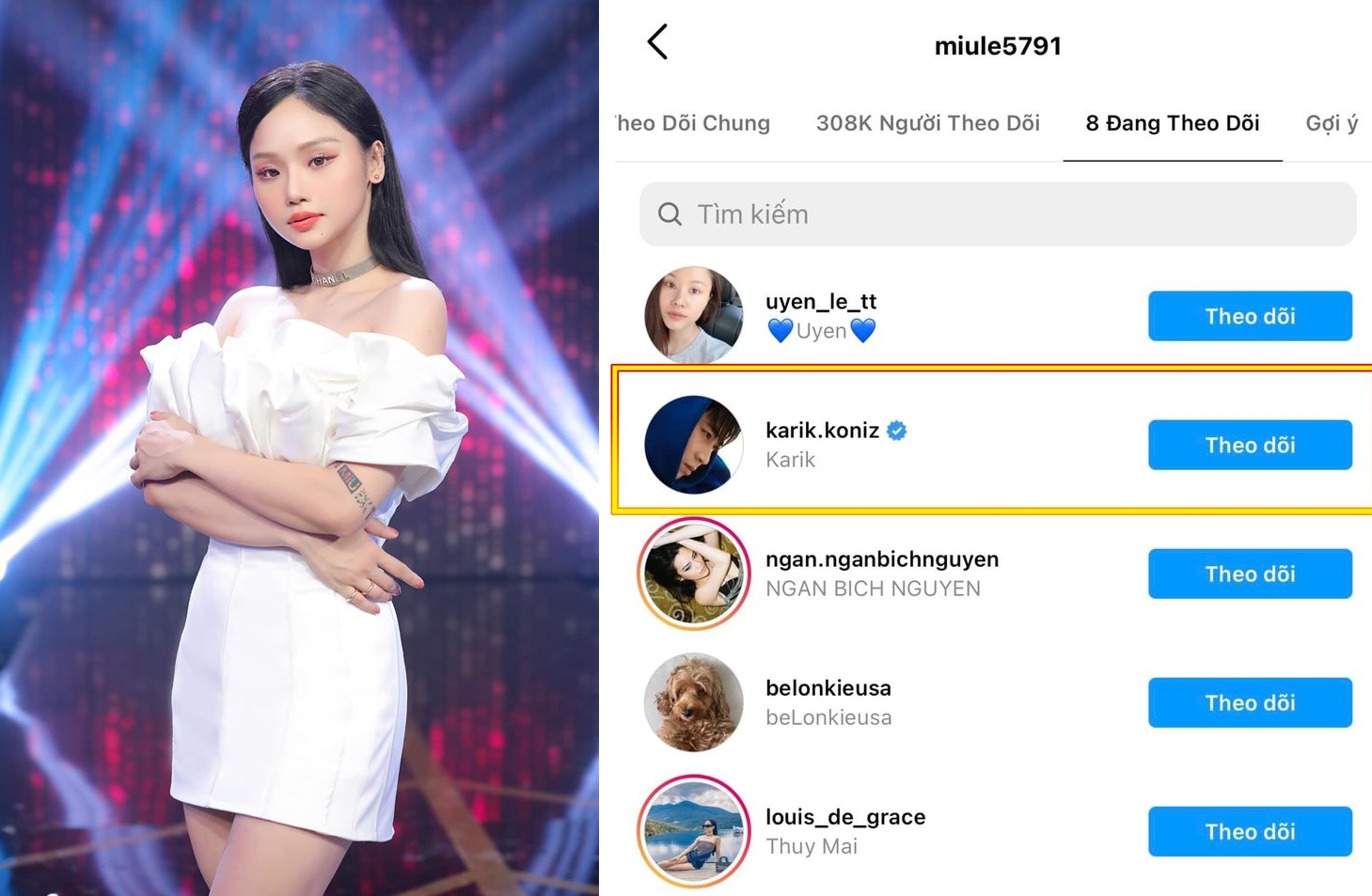 'Tóm sống' Miu Lê và Karik đi chơi khuya cùng nhau, nghi vấn hẹn hò 'rõ như ban ngày'? 3 'Tóm sống' Miu Lê và Karik đi chơi khuya cùng nhau, nghi vấn hẹn hò 'rõ như ban ngày'? 3
