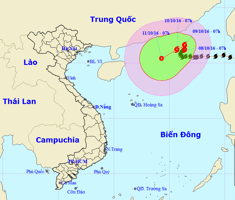 Diễn biến mới nhất của cơn bão số 6