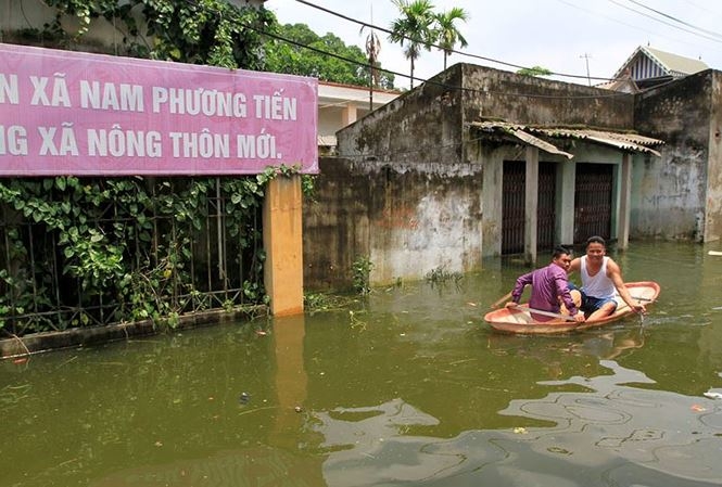 Sắp kết thúc chuỗi ngày mưa lớn ở miền Bắc, ngoại thành Hà Nội vẫn ngập nặng do lũ 1
