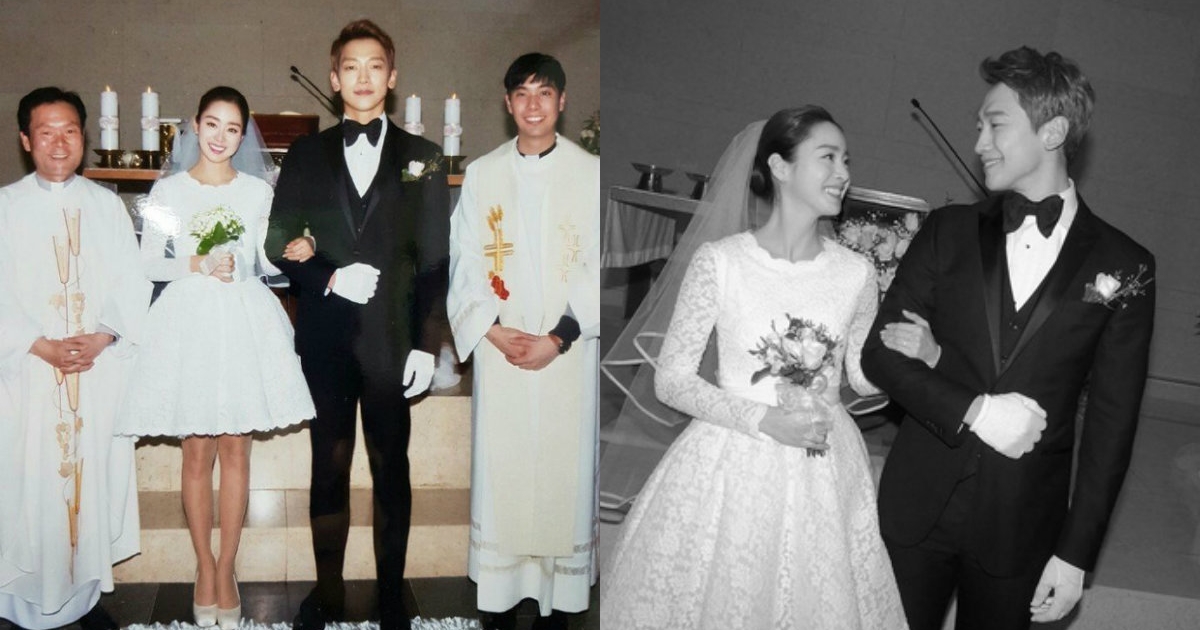 HOT: Kim Tae Hee diện váy ngắn làm cô dâu xinh đẹp trong ngày cưới