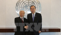 Tổng Bí thư trao đổi về vấn đề ở Biển Đông với Tổng thư ký LHQ