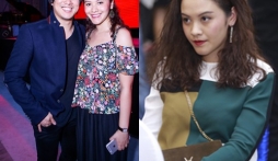 Vợ Thanh Bùi dùng túi xách che bụng bầu tới cổ vũ chồng?