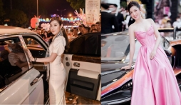 Á hậu Huyền My khoe sắc vóc 'vạn người mê' khi đứng cạnh siêu xe 200 tỷ