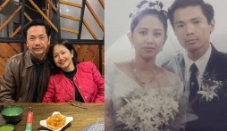 'Ông bố quốc dân' Trung Anh hạnh phúc bên vợ trẻ: Nhan sắc 'nóc nhà' gây chú ý