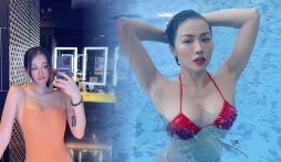 Tình cũ Lương Bằng Quang tung ảnh bên bể bơi khoe body 'khét lẹt'