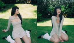 Tình cũ Lương Bằng Quang diện đồ cắt xẻ khoe sắc vóc nét căng