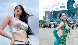 Lê Bống khoe vóc dáng nuột nà với đồ kiệm vải sau thời gian kín như bưng để làm MC