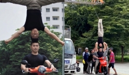 Kết quả điều tra ban đầu vụ Quốc Cơ - Quốc Nghiệp ‘chồng đầu’ lái xe máy