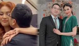 Chồng doanh nhân của Lan Khuê gây ấn tượng khi thể hiện tình cảm với vợ chốn đông người