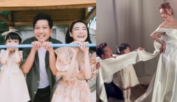 Dung mạo xinh xắn của con gái Trường Giang và Nhã Phương