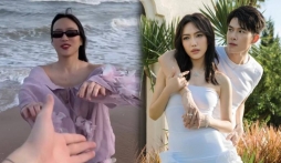 Video: Diệu Nhi và Anh Tú tung khoảnh khắc lãng mạn trên biển, cái kết khiến dân tình 'cười té ghế'