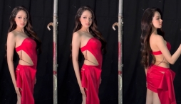 Lên đồ hồng gợi cảm, Hoa hậu Huỳnh Thanh Thủy khiến dân tình giật mình vì tưởng 'hot girl trứng rán'