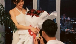 Á hậu Mâu Thuỷ được cầu hôn, dàn sao Việt đồng loạt gửi lời chúc mừng 