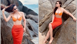 'Chủ tịch công ty kim cương' Lã Thanh Huyền khoe đường cong nuột nà, được ví như nàng tiên cá đời thực