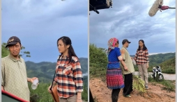 Thu Quỳnh giản dị trong hậu trường phim mới cùng Việt Anh, hé lộ luôn thời gian lên sóng