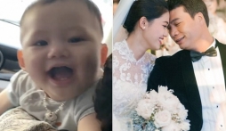 Á hậu Thanh Tú lần đầu công khai mặt quý tử