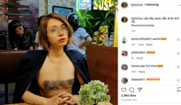 Người phụ nữ nghiện 'thả rông' đi muôn nơi lại tiếp tục thách thức dư luận với ảnh nóng mắt ngày 8/3