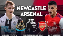 Trực tiếp Newcastle vs Arsenal, link xem trực tiếp Newcastle vs Arsenal: 02h00 17/05/2022