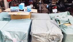 Tịch thu 20.000 khẩu trang y tế tái chế chuẩn bị  được đưa đi tiêu thụ
