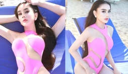 Lâm Khánh Chi 'thiêu đốt' mùa hè rực rỡ, diện bikini cắt xẻ hiểm hóc: 'Bỏ xa' Hương Giang, 'ăn đứt' Ngọc Trinh?