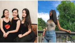 Chụp ảnh cùng gia đình, ái nữ nhà Chiều Xuân lấn át cả mẹ và chị vì quá xinh đẹp