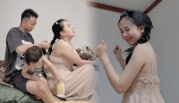 Video: Cầu thủ tuyển Việt Nam trổ tài tết tóc cho vợ và cái kết không ngờ tới