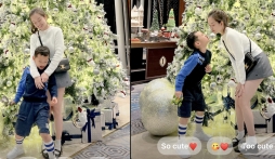 Ly Kute hiếm hoi lộ diện, lần đầu khoe quý tử đã lớn phổng phao