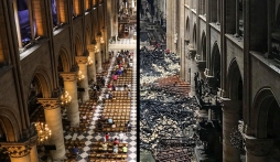 Hình ảnh Nhà thờ Đức Bà Paris trước và sau cháy