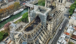 Thiệt hại vụ cháy Nhà thờ Đức Bà Paris nhìn từ trên cao