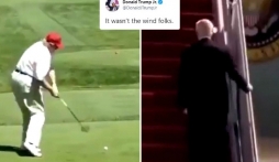 Cú ngã của Joe Biden thành 'trò hề' cho con trai Trump và cư dân mạng
