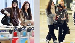 Phơi bày mặt mộc của Jisoo và Lisa (Blackpink) khi bị chụp lén ở sân bay