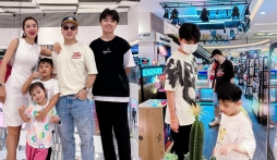 Ưng Hoàng Phúc khoe con trai 13 tuổi đã cao hơn 1m8 khiến dân tình trầm trồ