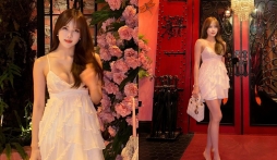 Thiều Bảo Trâm gây tranh cãi vì mặc đồ giống hệt váy ngủ ngắn cũn đi dự tiệc sinh nhật