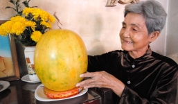 Trái dưa hấu để gần một năm vẫn tươi xanh