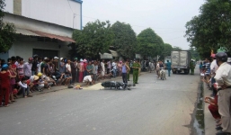 Bị truy đuổi sau khi cướp dây chuyền, nghi can lao vào xe tải tử vong