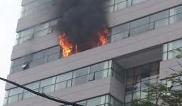 Video cháy dữ dội tại Đại học Ngoại Thương