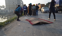 Xe khách vượt ẩu, một phụ nữ chết thảm 