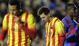 Messi tịt ngòi, Barcelona hòa nhọc Levante