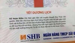 Xôn xao tờ lịch Vua 'rút kiếm đuổi rùa' của Ngân hàng SHB